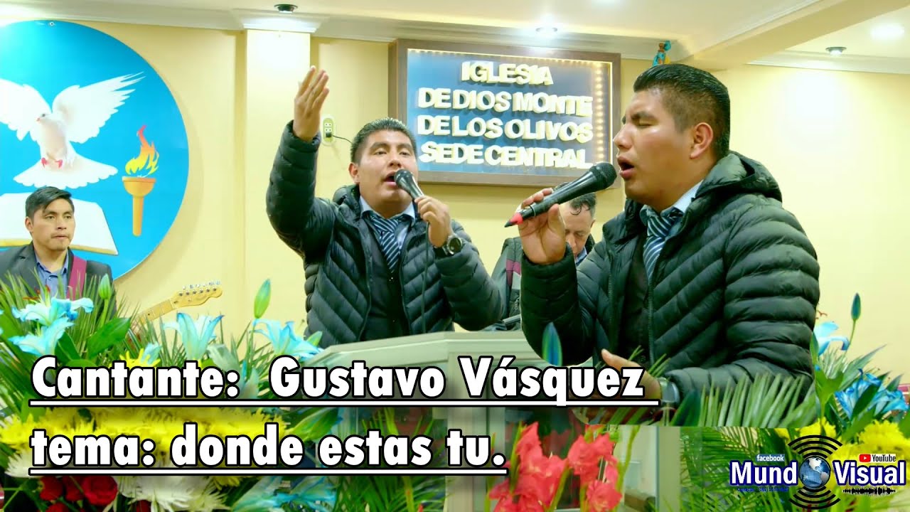 Cantante:  Gustavo V&aacute;squez tema: donde estas tu.