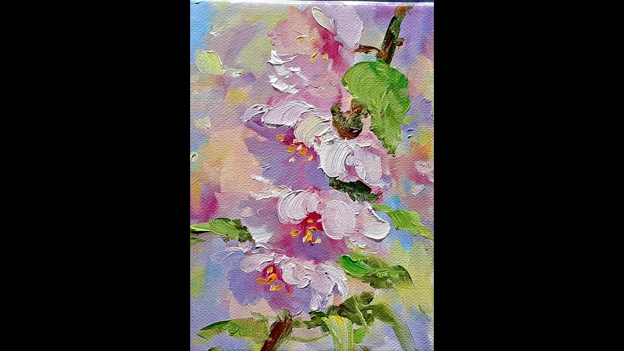 "The Smell of Spring"oil painting "Запах весны" живопись маслом