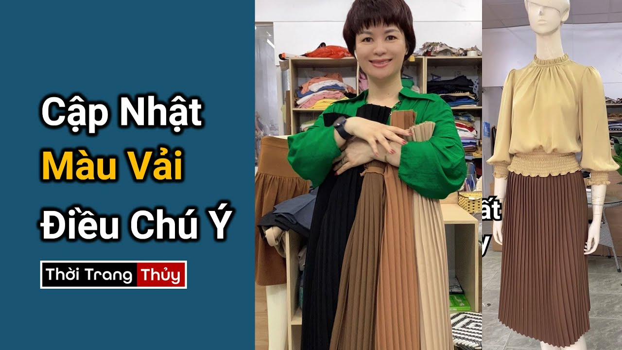 Cập nhật màu vải chân váy dập ly | Mặc đẹp Thời Trang Thủy