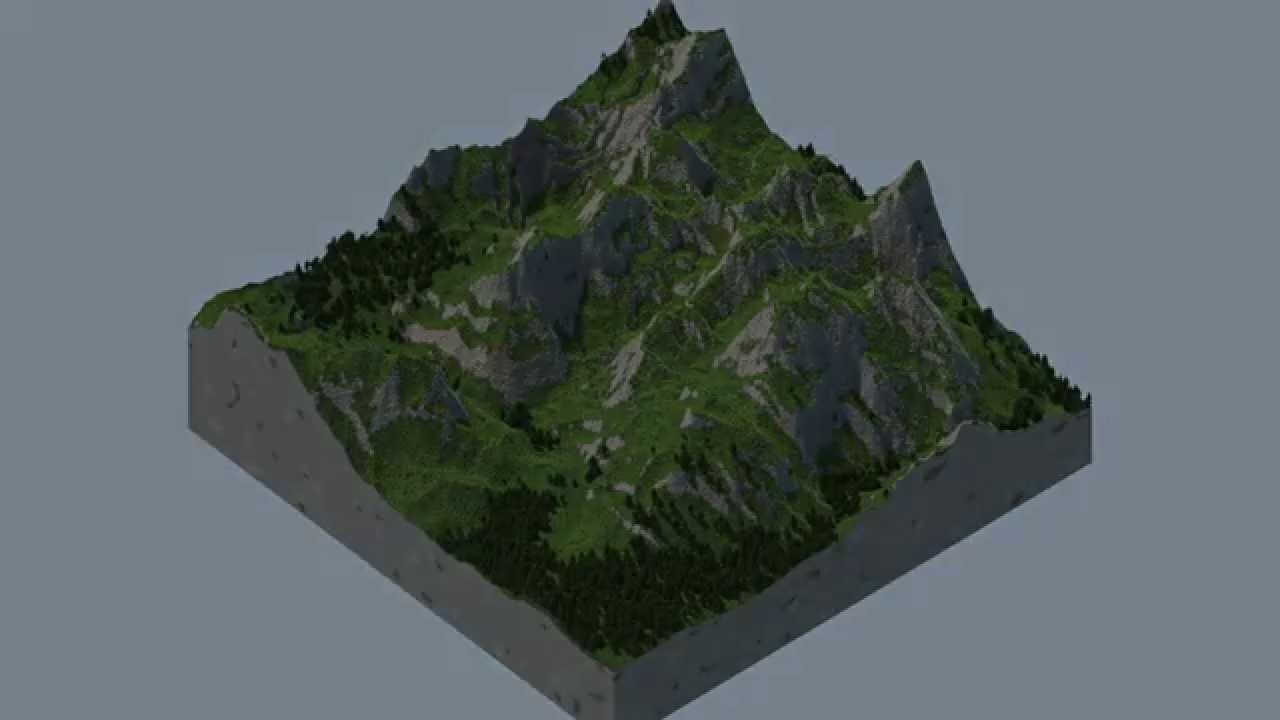 Worldpainter timelapse #2: Mountain range