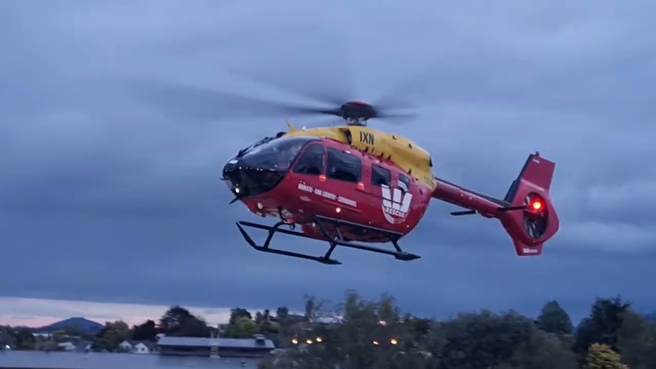 ZK-IXN (CFL01)Landing at waikato hospital from near Karakariki waterfalls w/ @AVIATIONLOVER-y8j