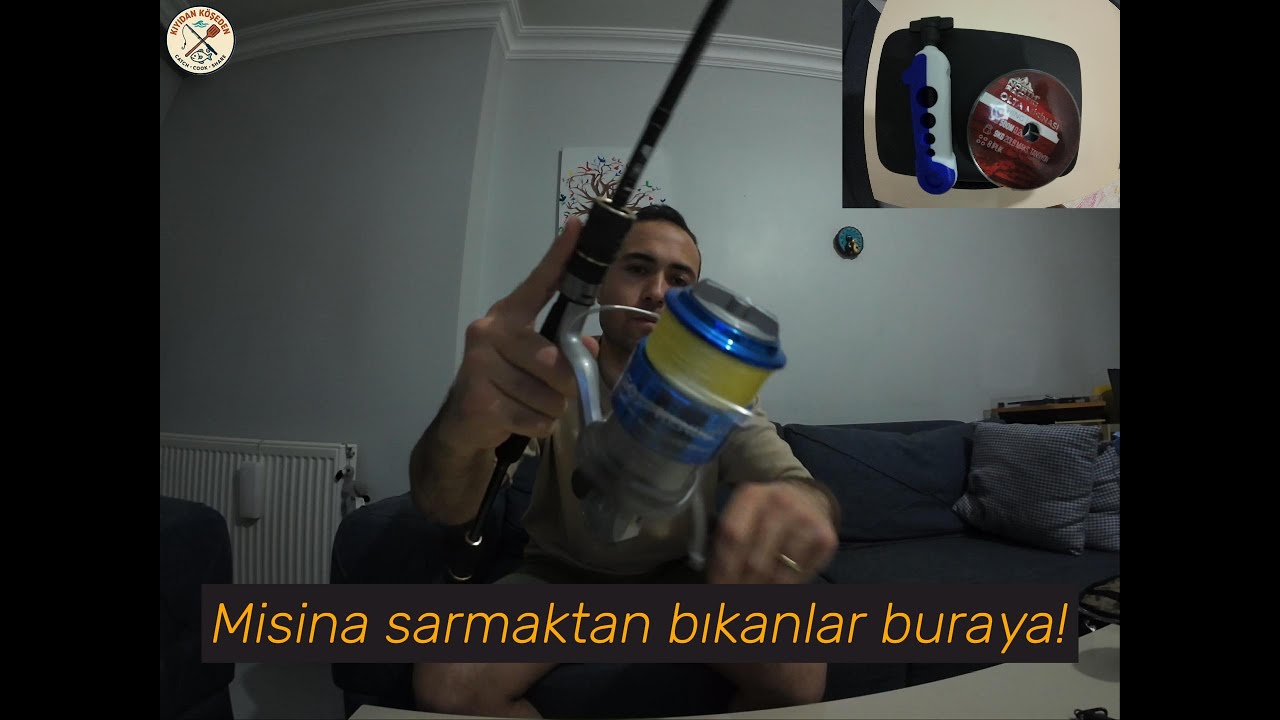 Makineye misina sarmak artık çok kolay. | BİM misina sarma aparatı.