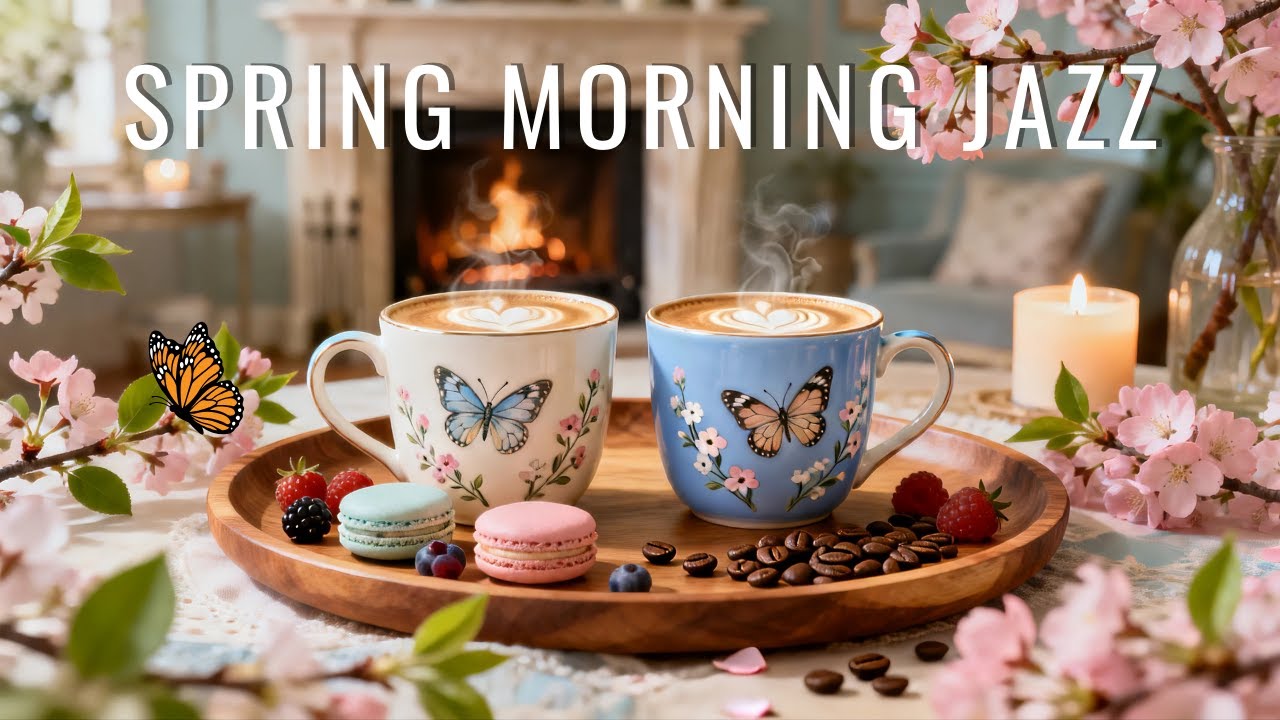 Spring Morning Jazz Cafe – February Edition ☕ Positive Bossa Nova for Focus & Studying