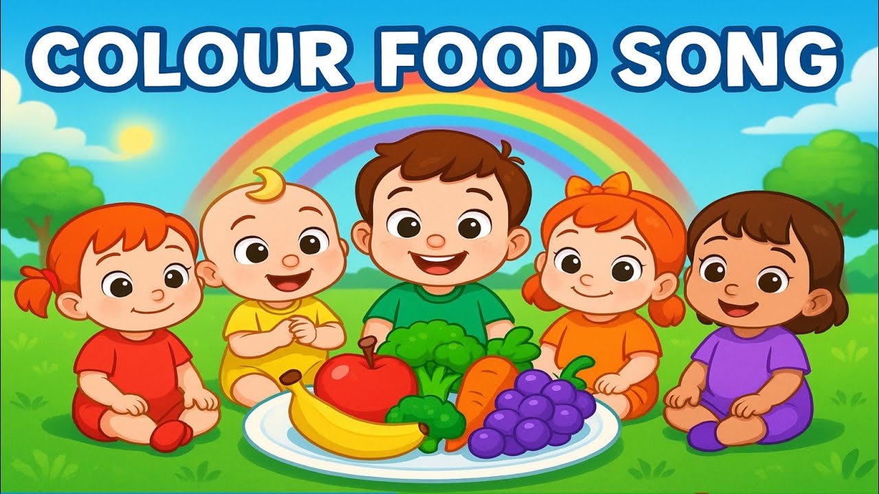 Color Food Song | Learn Colors and Healthy Foods for Kids | Fun Educational Rhymes by Toonzy Wheels