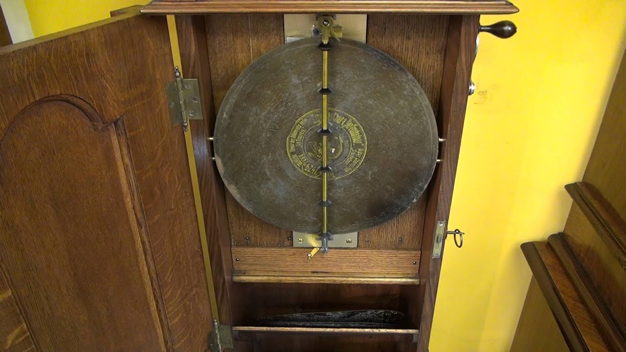 Antique Symphonion Musical Hall Clock, 1895