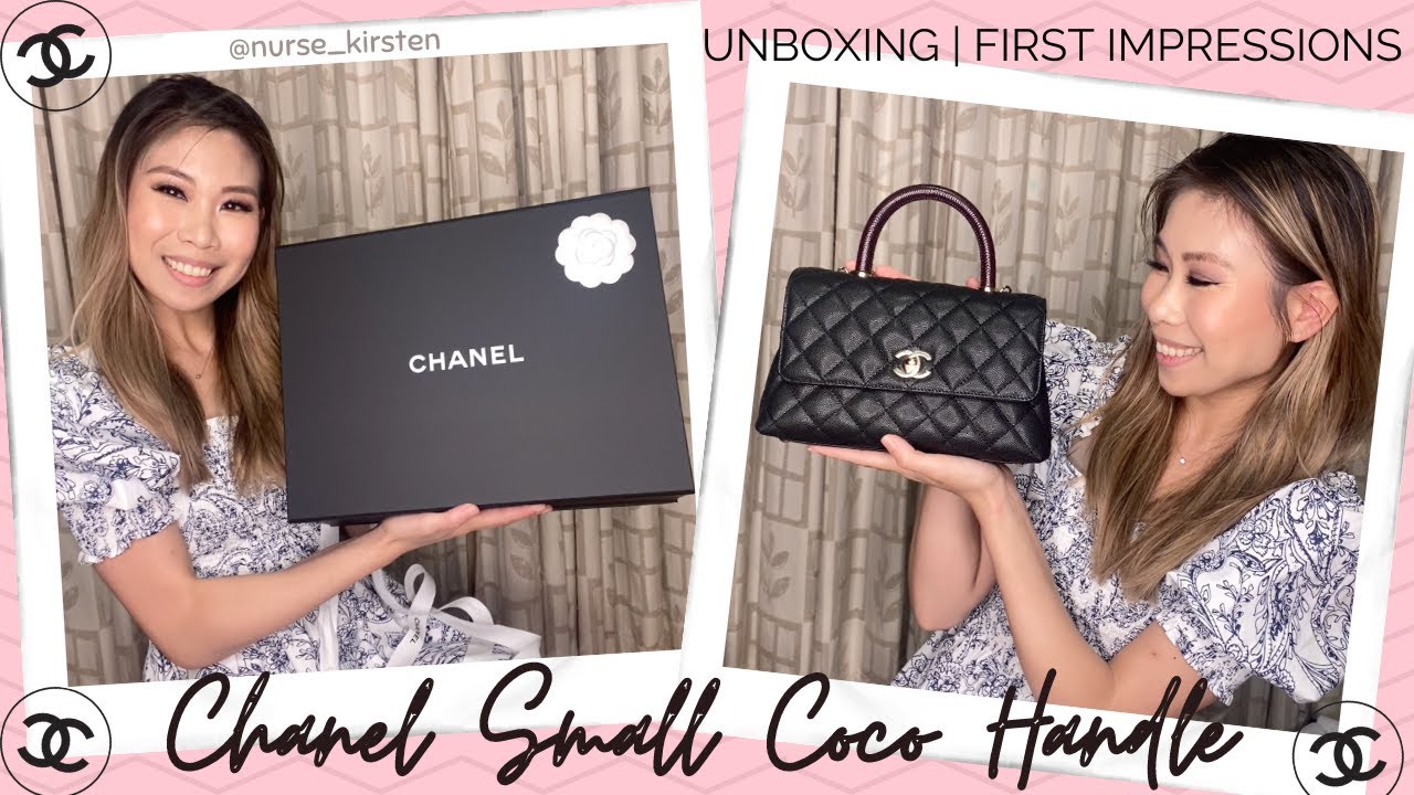 Unboxing my FIRST CHANEL LEATHER BAG! - Small Coco Handle (2023 PRICE)