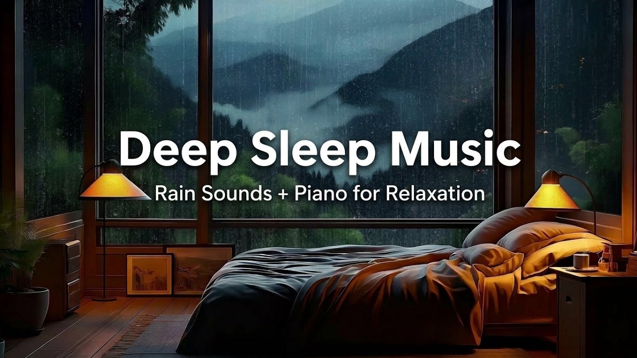 Deep Sleep Piano & Rain 🌙 Relaxing Night Music to Calm the Mind (No Ads)