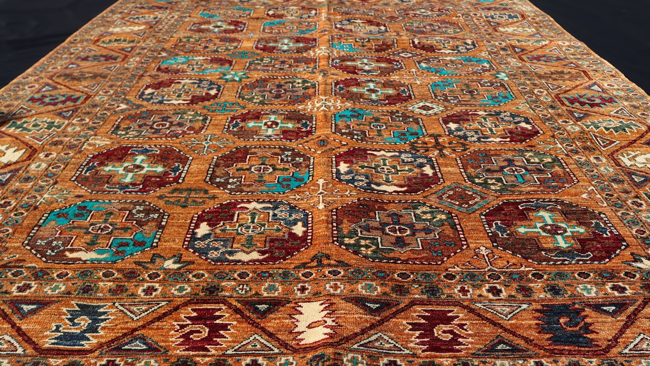 Ersari Geometric – Authentic Afghan Hand-Knotted Rug (approx. 6×9)