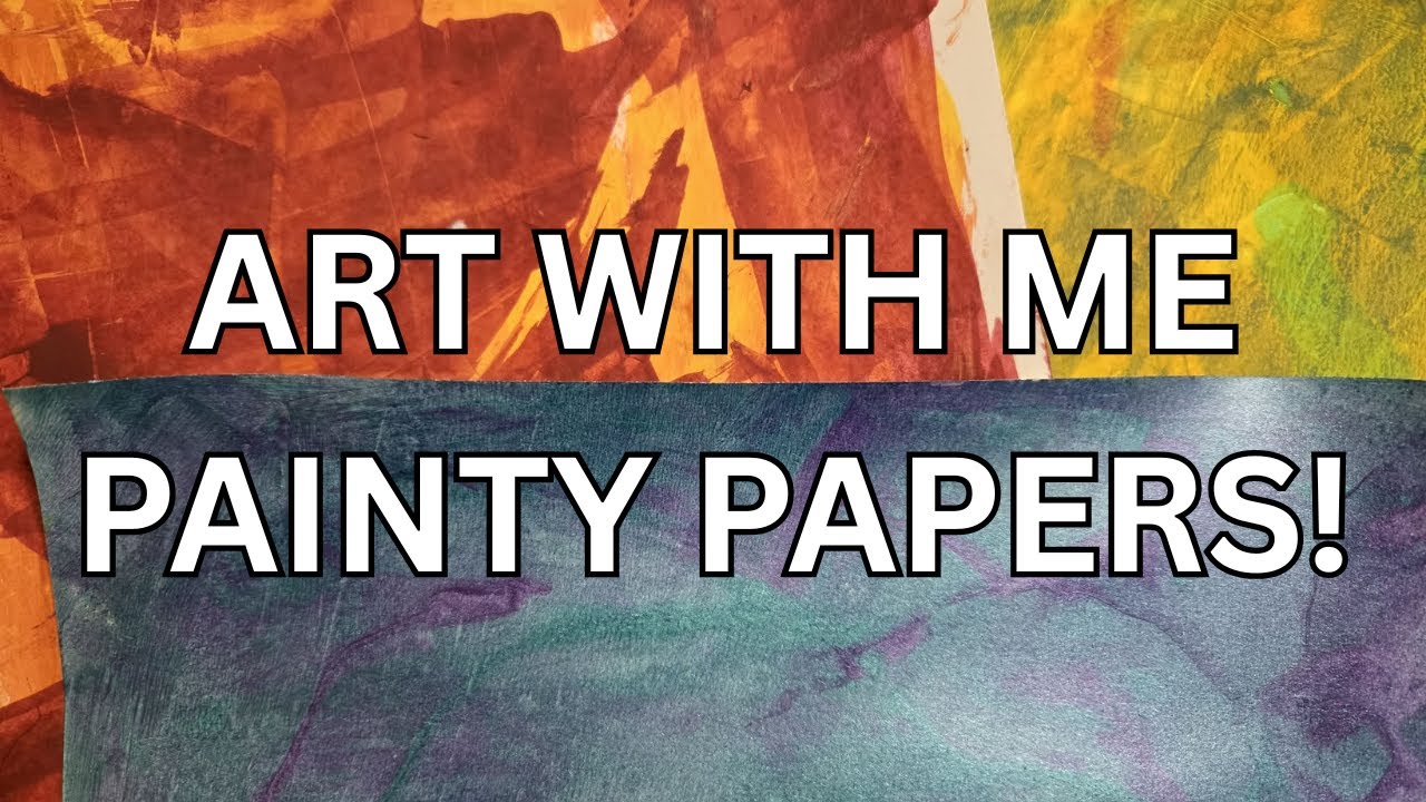 Art With Me! || Testing out my craft paints ... making painty papers!