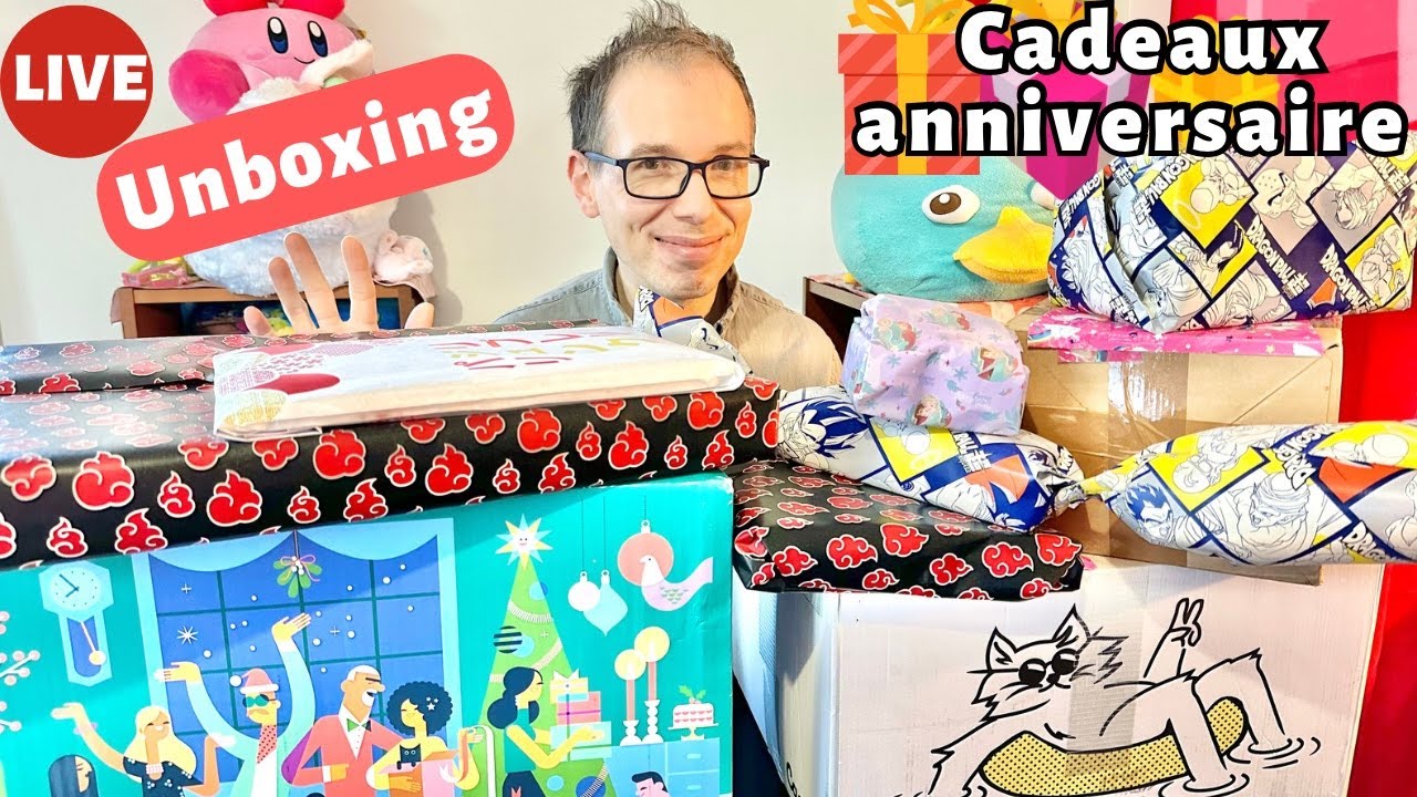LIVE 🔴 Anniversaire de Morgan 🎁 Ouverture de cadeaux & colis 📦 Manga & geek 🎂 Gâteau tatin deluxe
