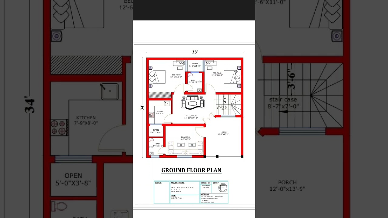 33x34 House Plan || 33x34 House Design || 