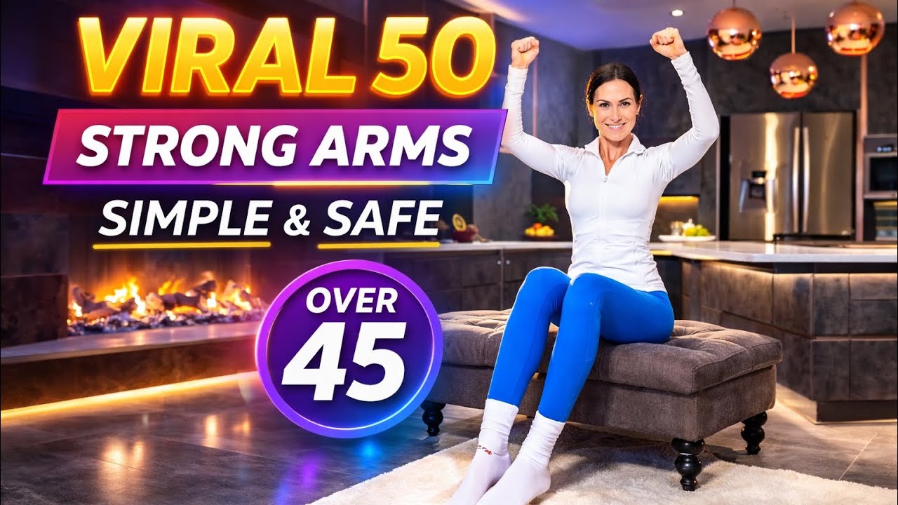 Stronger Arms Over 45 💪 5 Simple & Safe Exercises (10 Reps Each) for Beginners & Seniors