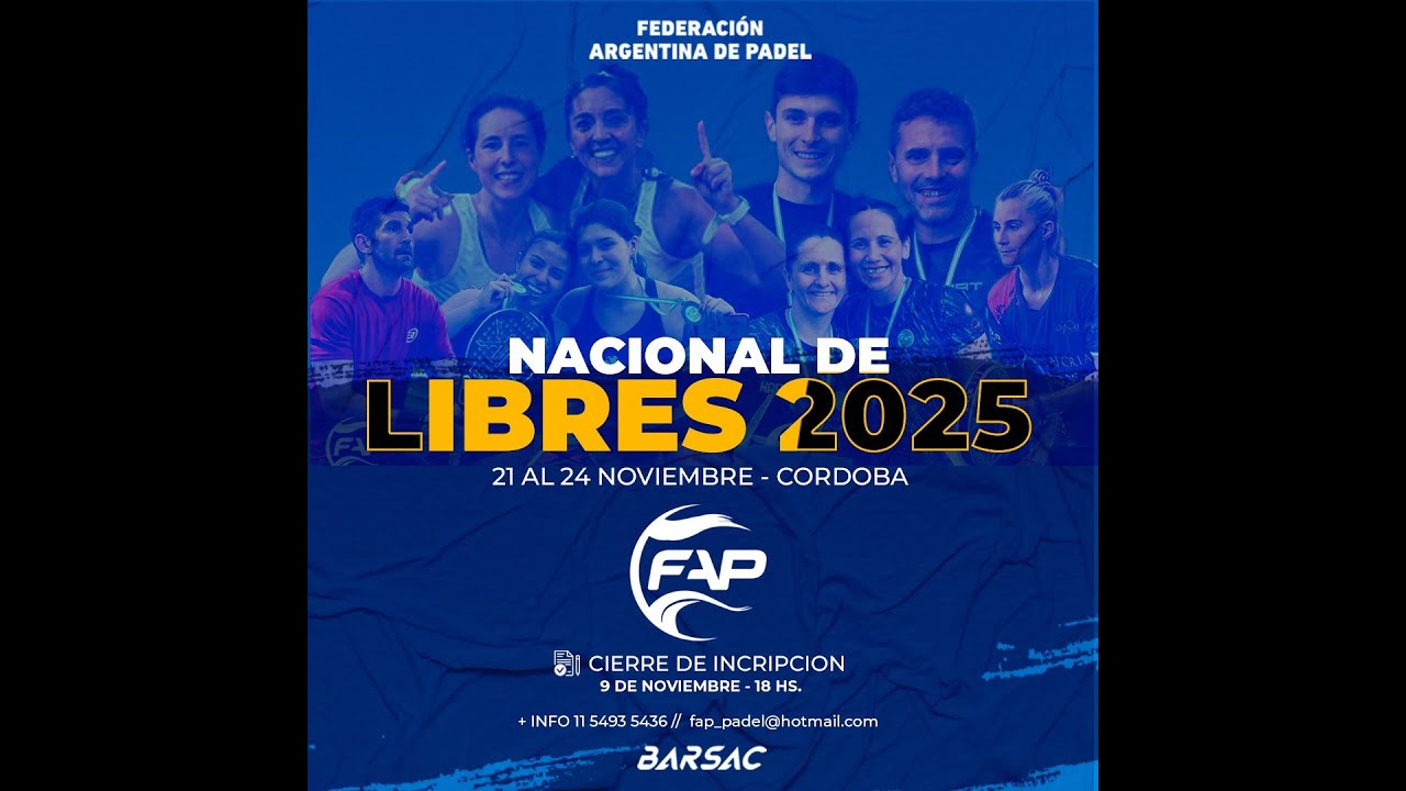 Nacional de Libres FAP 2025 - Nivel Padel 21/11/2025