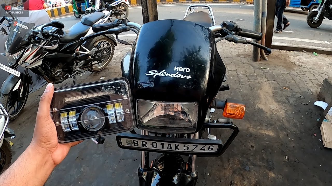 पुलिस Light आ गई | Hero Splendor bs6 | bs4 | bs3 Bikes | How to Install led headlight | Modified