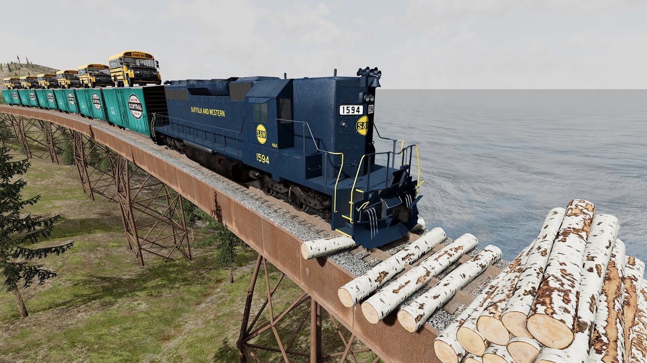 Realistic Train Crashes #70 - Beamng.Drive