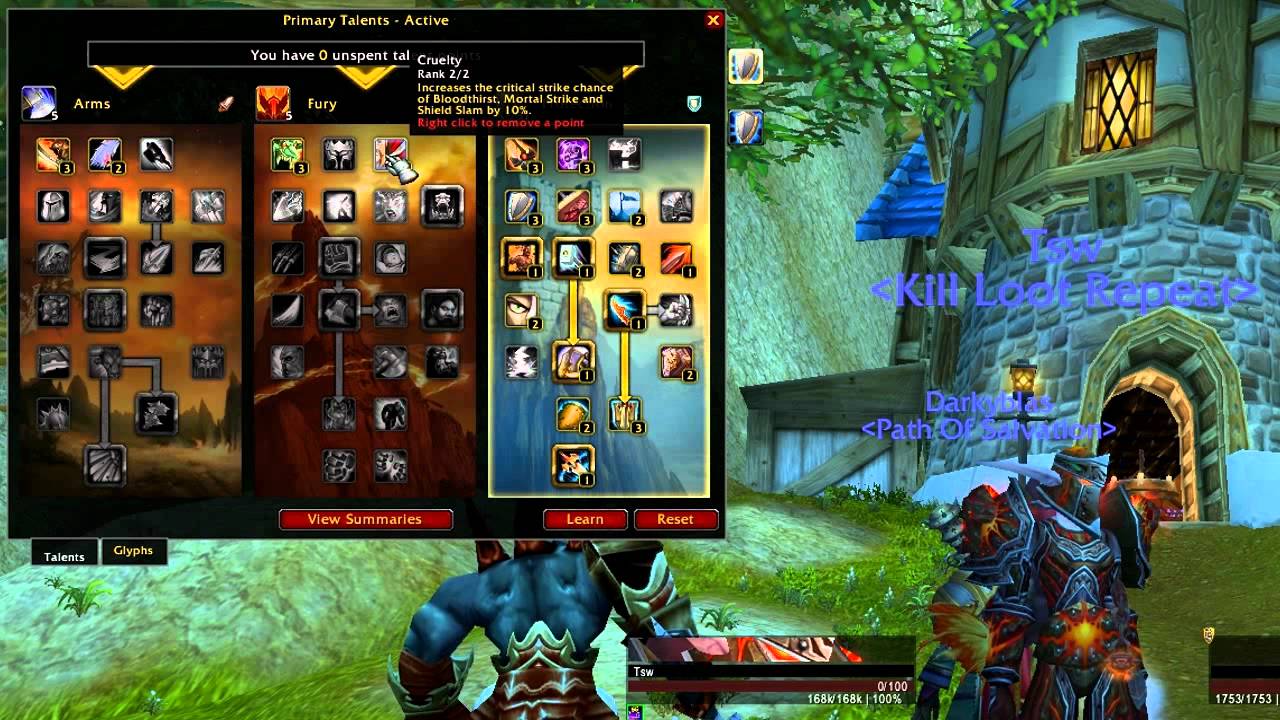 ★ World of Warcraft - Warrior Tank Guide - Talents And Glyphs by Tsw - TGN