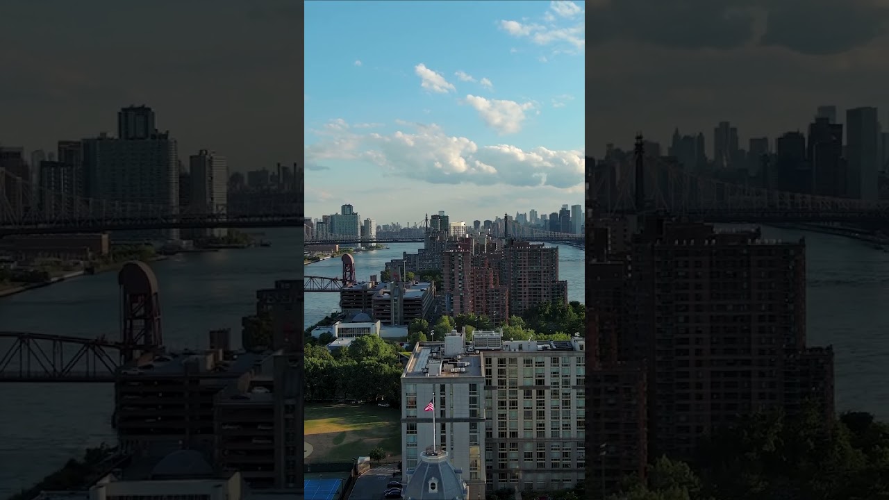 Drone Roosevelt Island, New York city