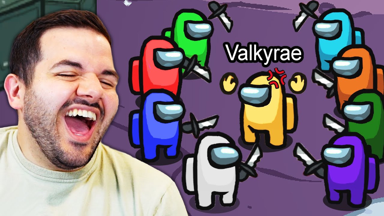 We made Valkyrae RAGE QUIT Among Us...