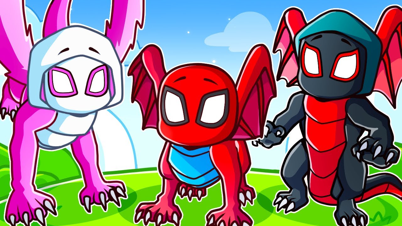 Spidey Friends Become a DRAGON FAMILY in Roblox!