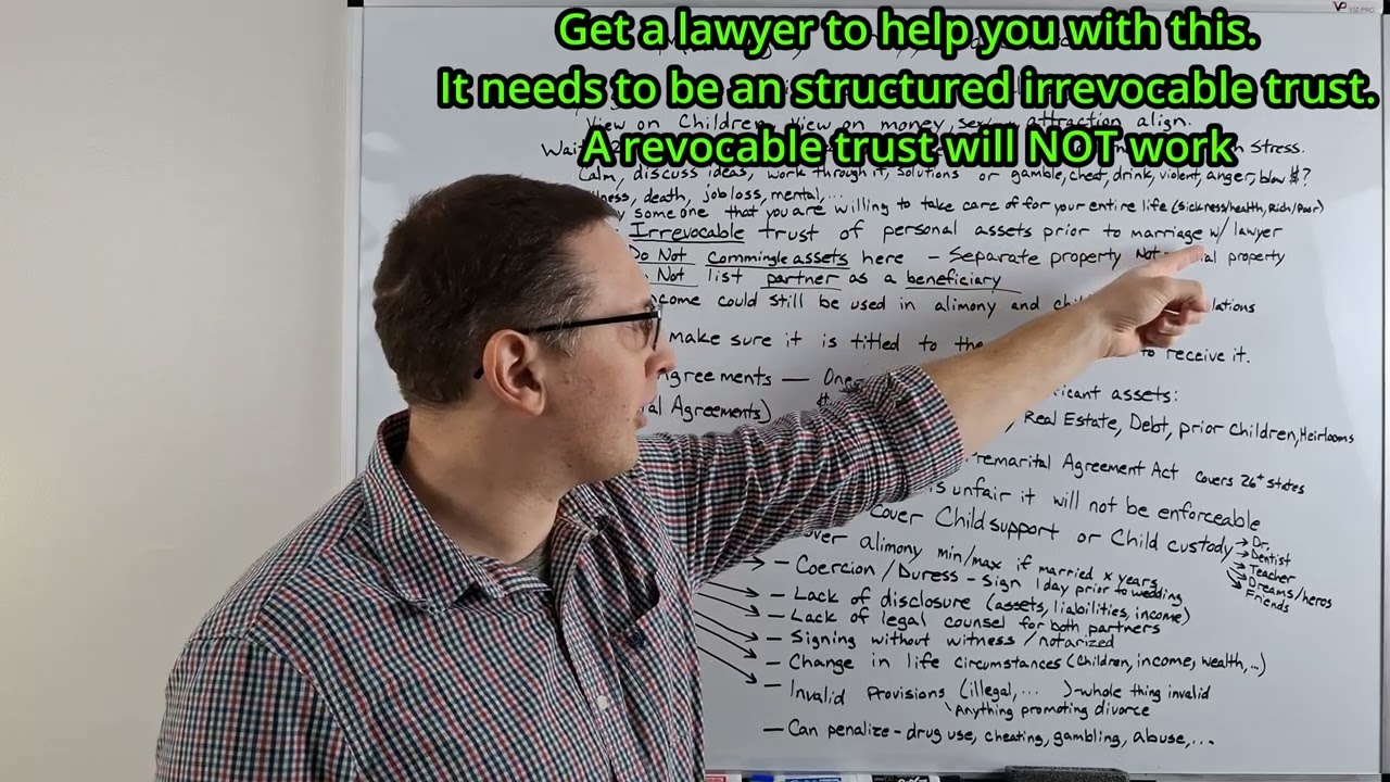 Trusts, Prenups, Marriage, Money, and Divorce: What to consider before getting married.