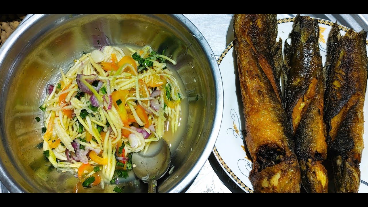 ត្រីអណ្ដែងបំពងជ្រក់ស្វាយ #ត្រីបំពង​​​ទឹកត្រីស្វាយ #ត្រីសណ្ដែងបំពង