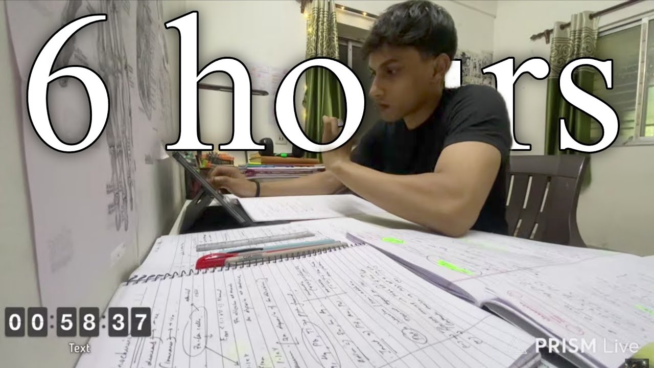  6 Hours Study With Me for NEET 2026 | pomodoro(60/10,no sound) | 89 days left
