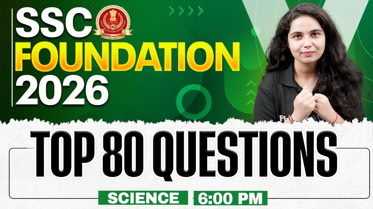 SSC Science Class 2026 | Science Top 80 Questions | SSC Science Important Question | By Muskan Mam