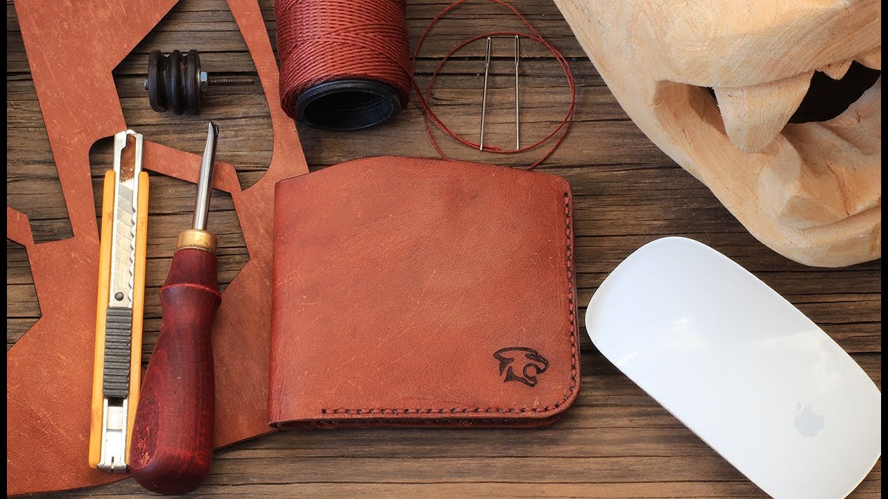Making a Leather Bifold Wallet with Laser Cutting and Hand Stitch - Billetera de Cuero Cosido a Mano
