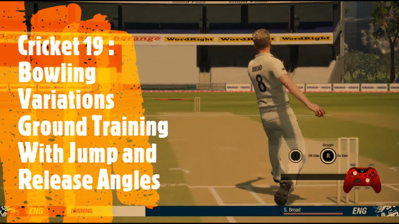 Cricket 19 : Bowling Variations Ground Training With Jump and Release Angles