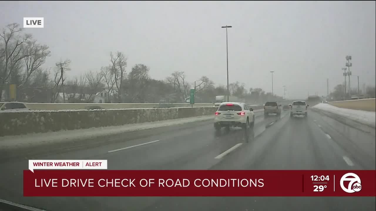 Checking out the roads in metro Detroit after Friday's snowstorm