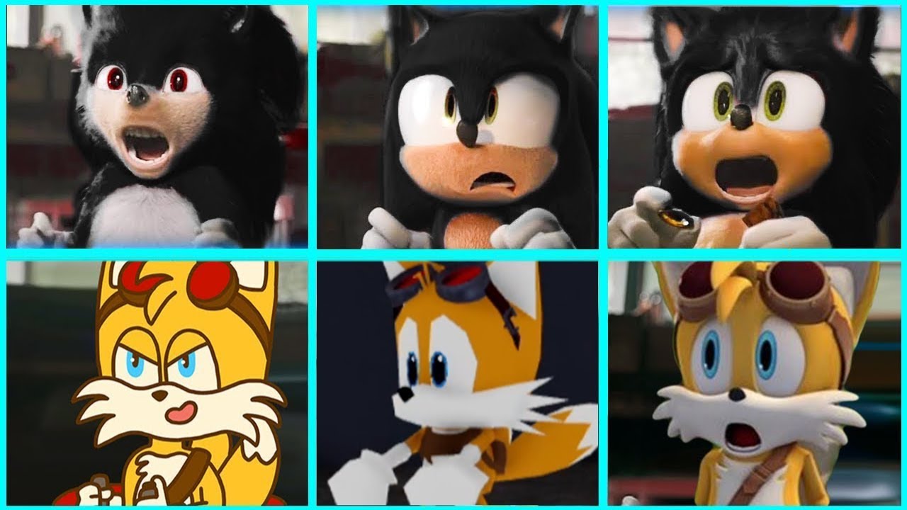 Sonic The Hedgehog Movie DARK SONIC vs TAILS SONIC BOOM Uh Meow Compilation 3