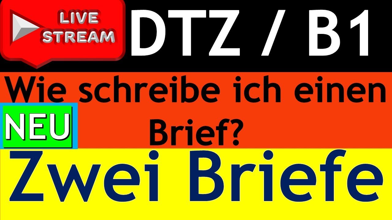 DTZ A2/B1 | zwei Briefe schreiben | E-Mails schreiben | Live am 25.01.2023