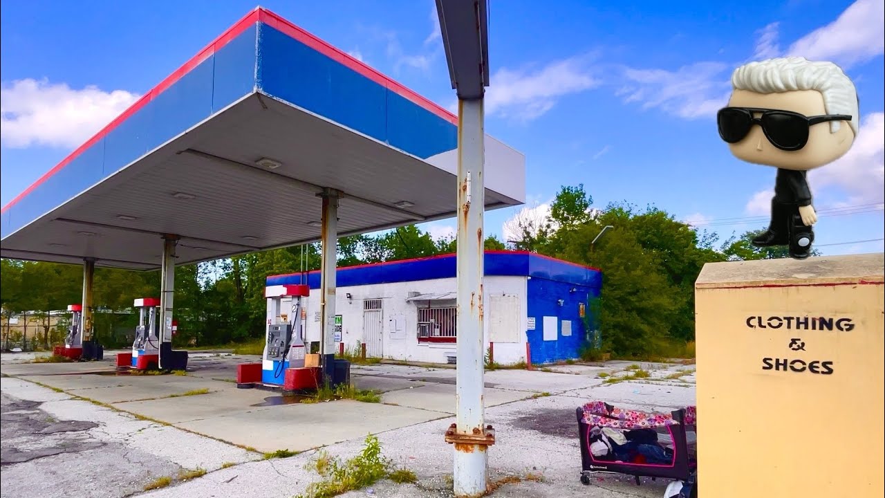 Most Unsafe & Dangerous (abandoned) Gas😱⛽️🙀Station in Glen Park Gary, Indiana