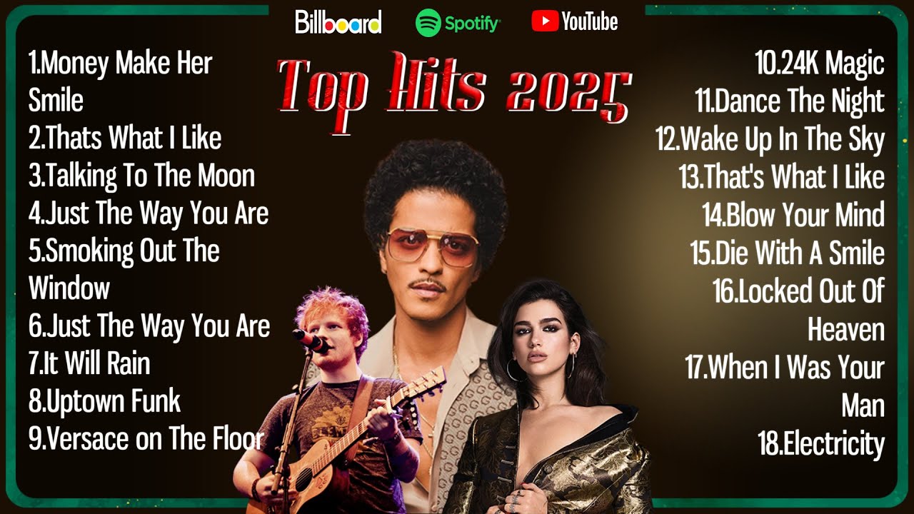 Bruno Mars, Dua Lipa, Ed Sheeran |Ultimate Pop Playlist for All Occasions ✔️ ✔️