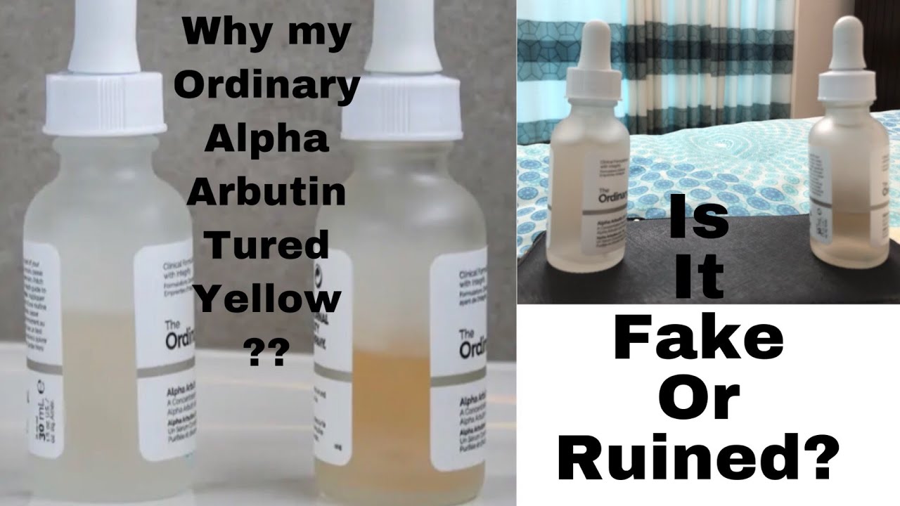 Why my ordinary Alpha arbutin turned yellow? Is it FAKE or Ruined ?