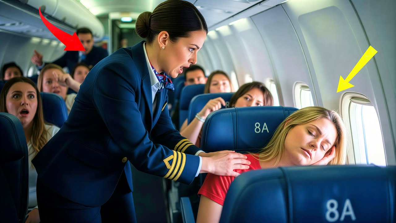 She Was Sleeping in 8A… When the Captain’s Call Shocked the Entire Plane!