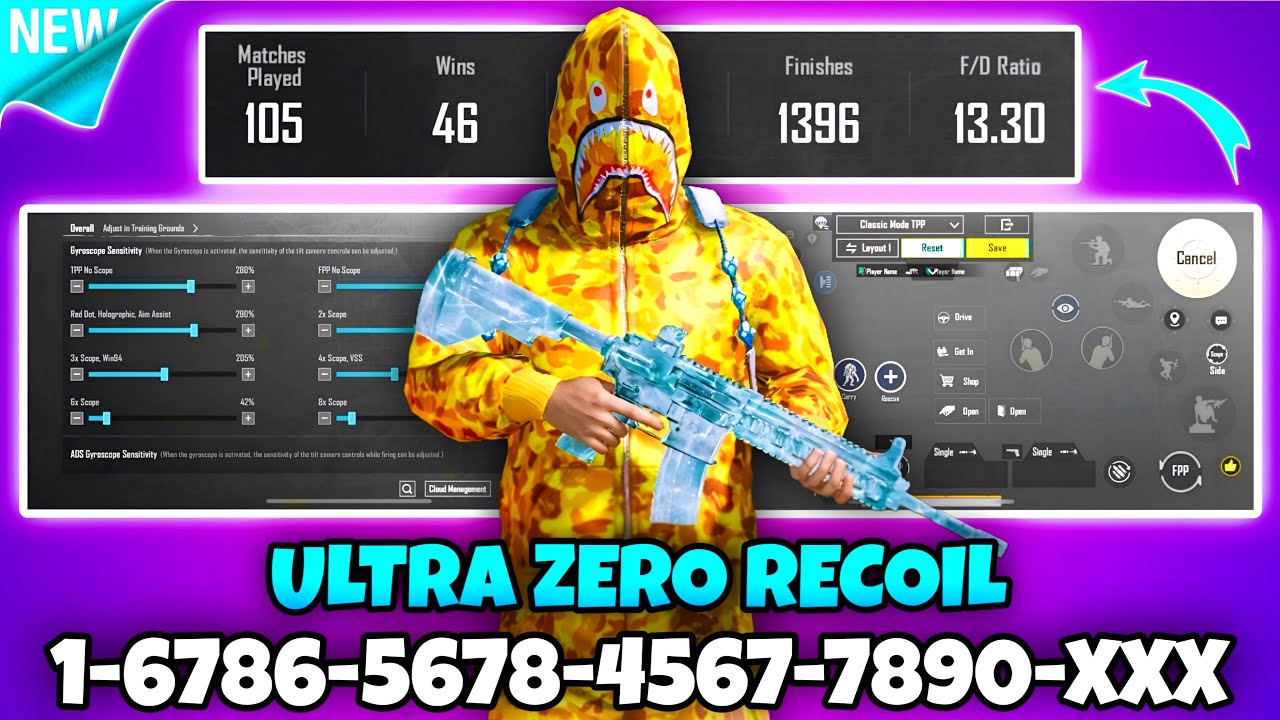 🔥Bgmi sensitivity settings 2026 🥵 | Bgmi best sensitivity settings 😱| Zero recoil sensitivity bgmi.