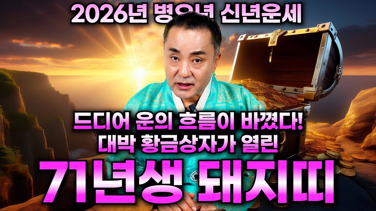 💥2026년 71년생 돼지띠 운세💥 황금 물결이 출렁이는 가을 들판의 운세가 들어왔다! 물 들어올 때 노 저어서 대박 한번 나보자 돼지띠들아!