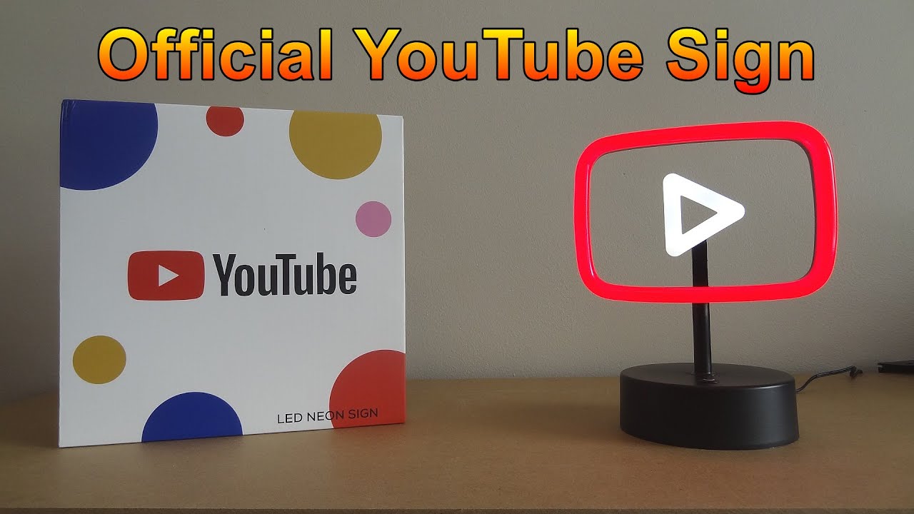YouTube Official LED Neon Sign. YouTube Gift. Limited Edition 1000 made. #youtubehighfive ,#youtube