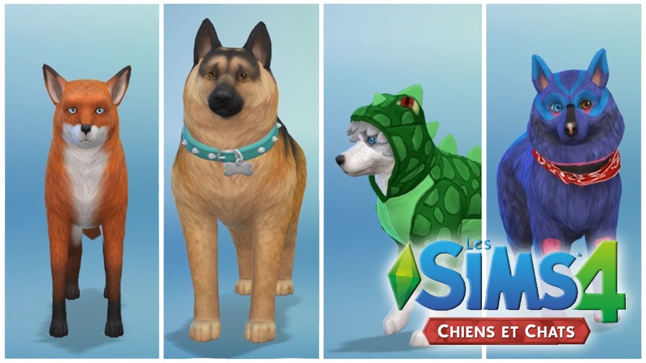 MES CREATIONS RENARD ET CHIENS - SIMS 4 CHIEN ET CHAT
