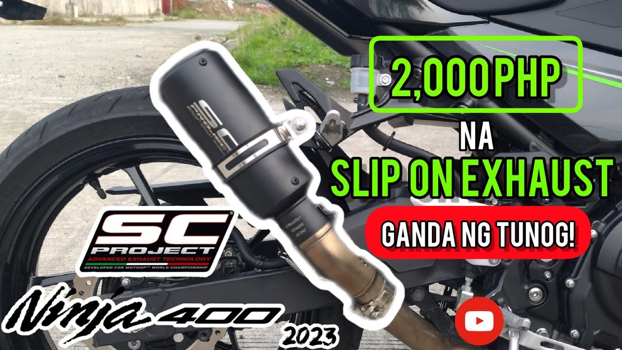 SC Project slip on exhaust on 2023 Kawasaki Ninja 400 | Installation & Soundcheck