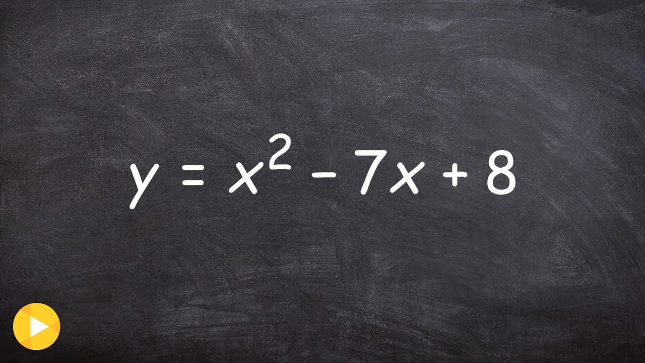 Graph a quadratic equation with vertex and line of symmetry