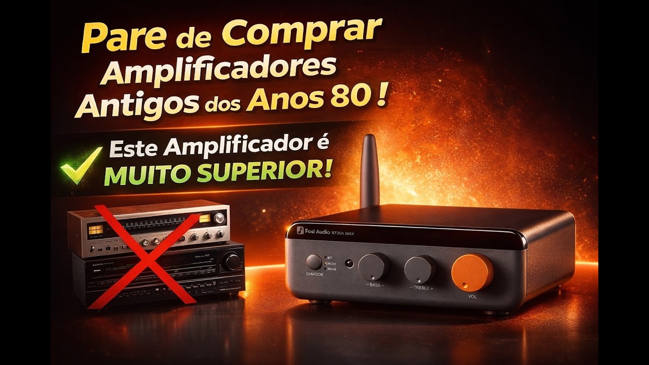 Amplificador Bluetooth Fosi BT20A MAX por dentro e com potência aferida...