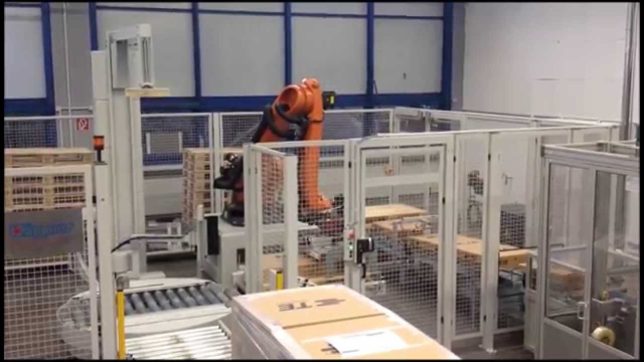 Palettierroboter mit Klebeautomat von KÄPPNER
