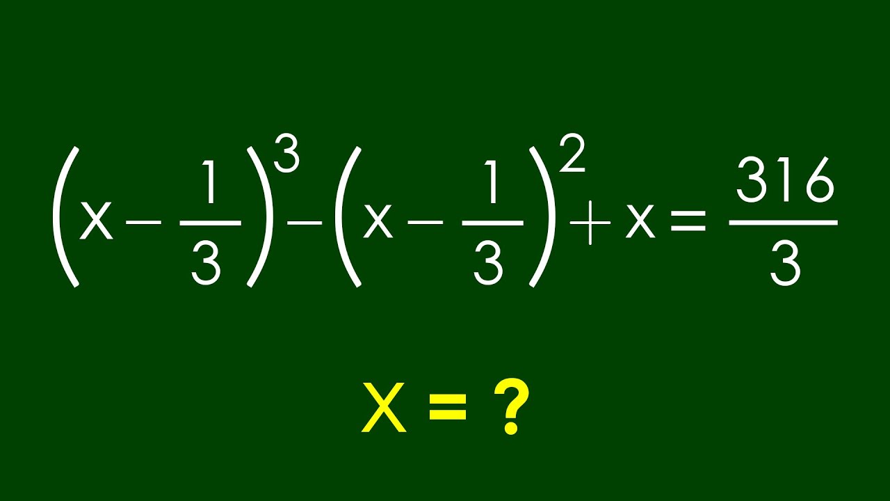 A Nice Algebra Problem | Math Olympiad | Find x = ?