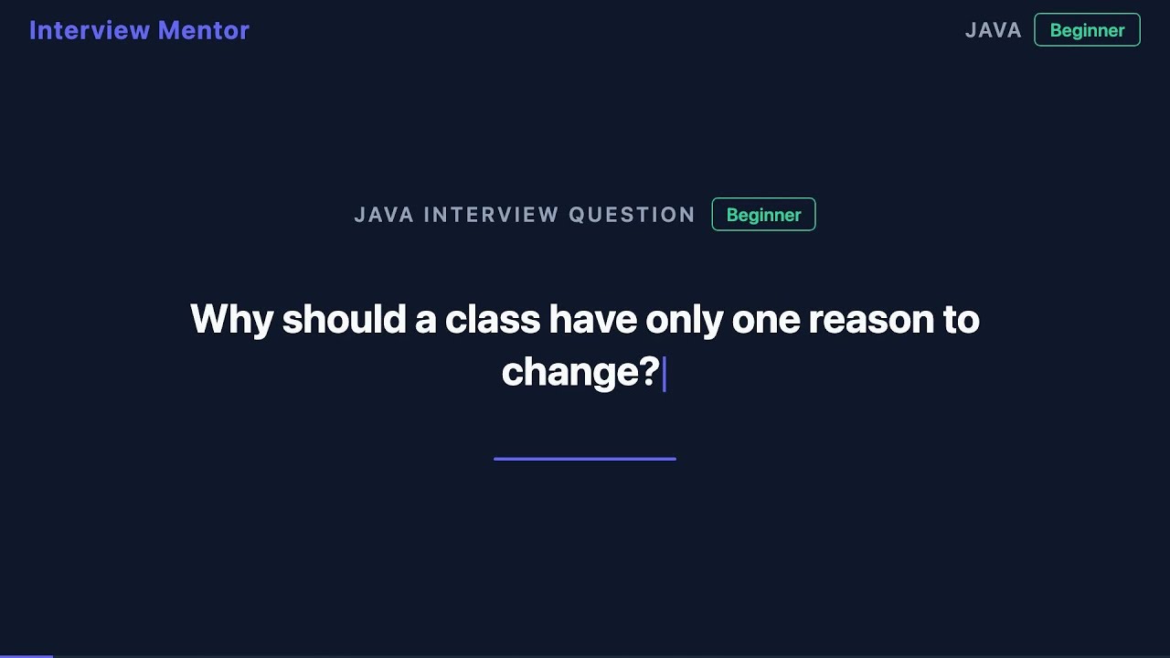 Why Should a Class Have Only One Reason to Change? | SRP