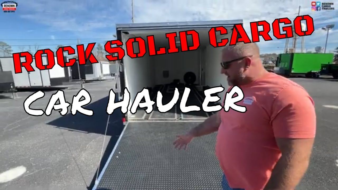 The Ultimate Car Hauler: Mastering The Road In Rock Solid Cargo's 8.5x20 TA | Renown Cargo Trailers