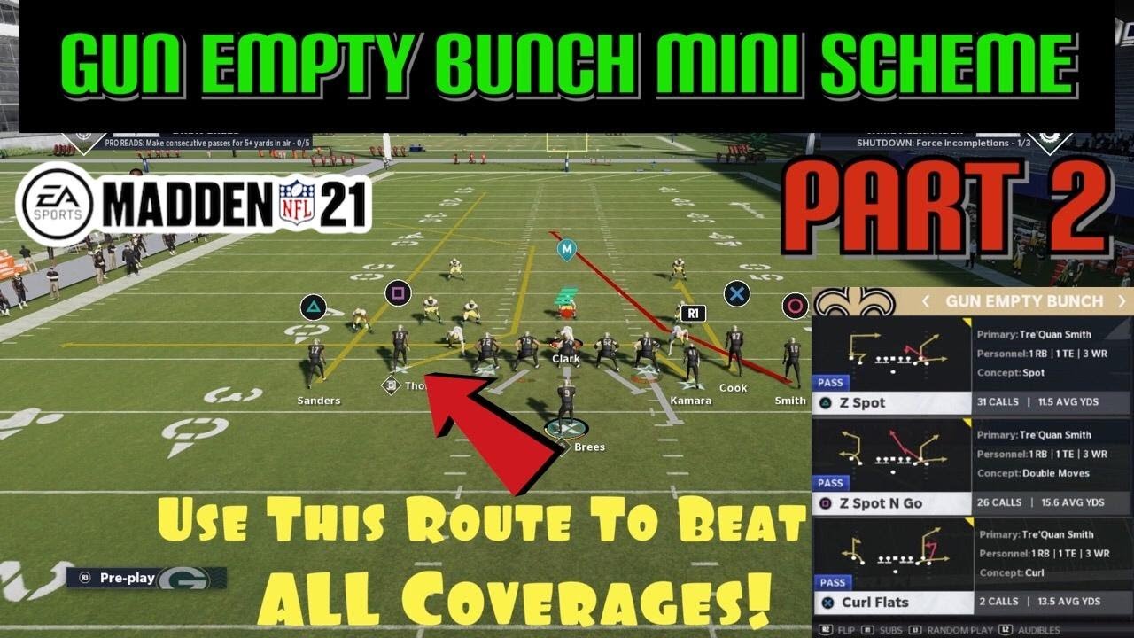 Gun Empty Bunch Part 2: Use This Motion Route To Destroy All Coverages In Madden 21!