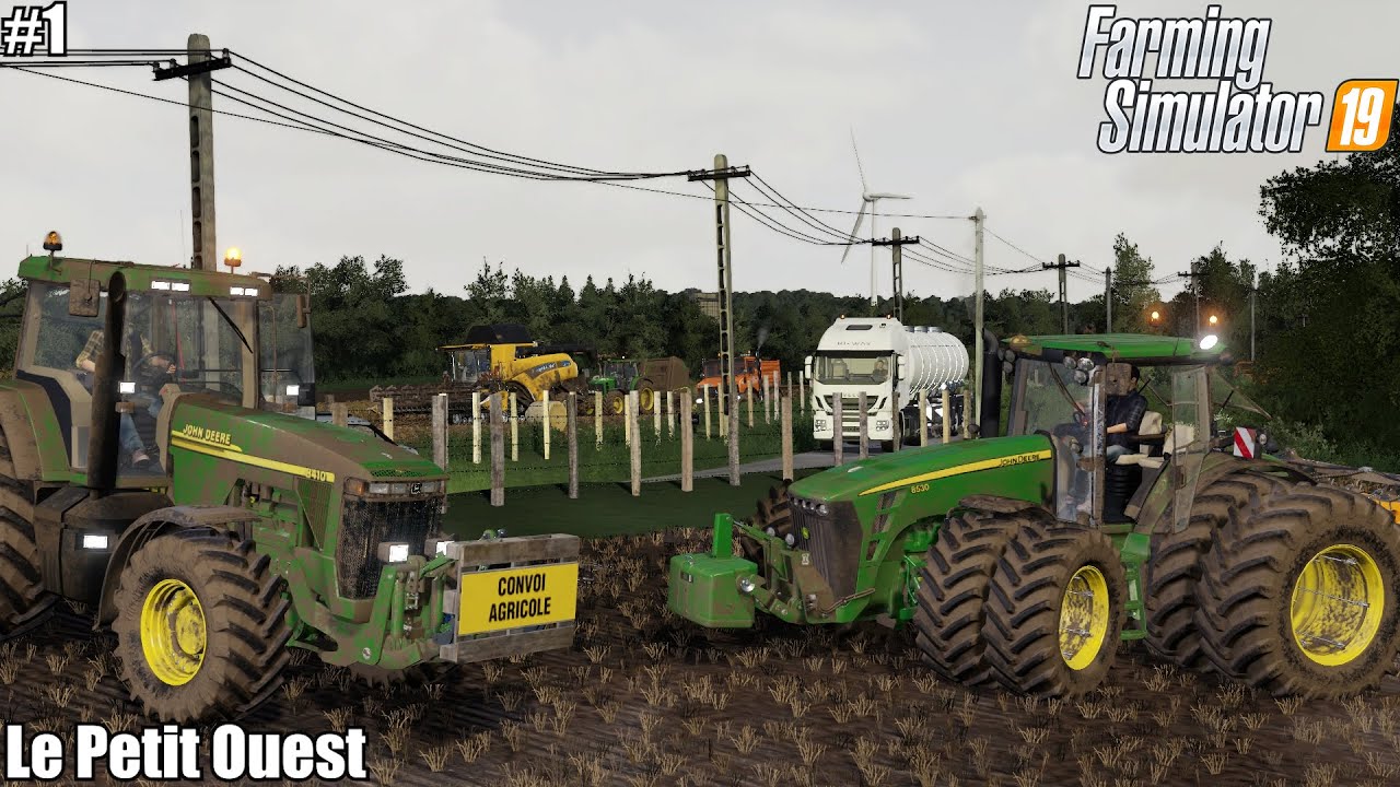 🇫🇷 Sowing & Plowing, Harvesting wheat, Selling Milk│Le Petit Ouest│FS 19│Timelapse1