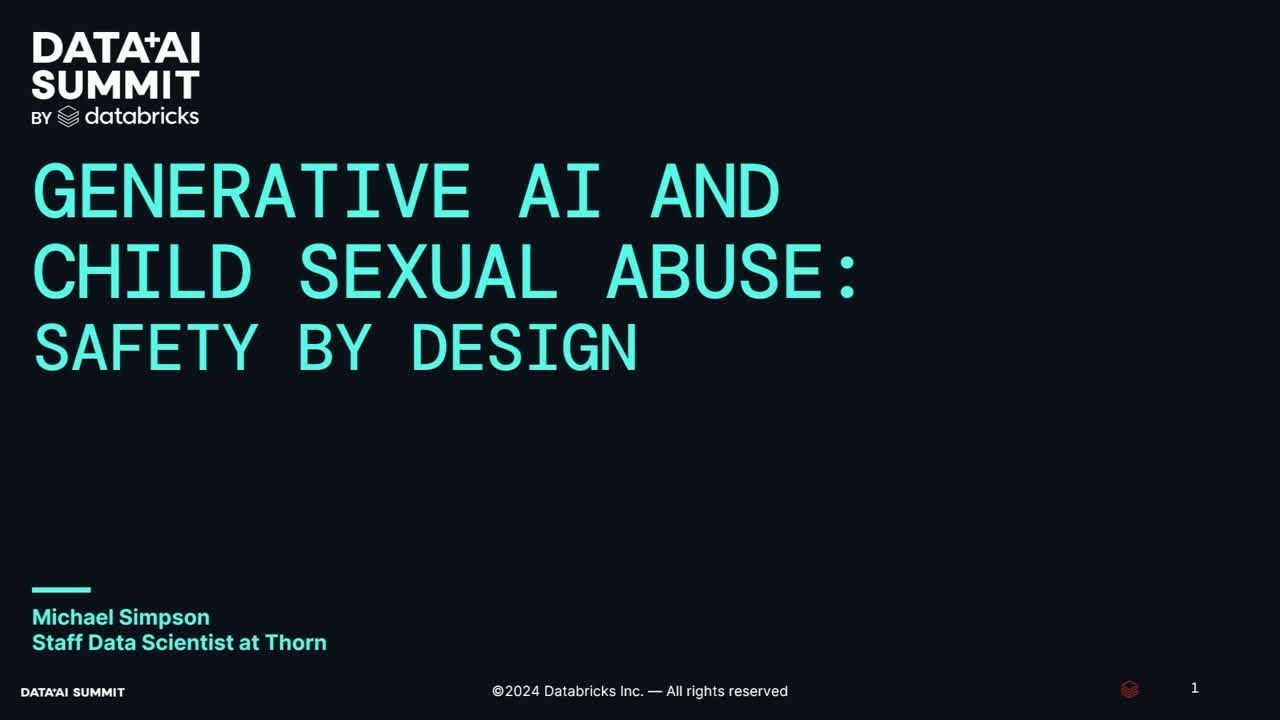 Generative AI and Child Sexual Abuse: Safety by Design